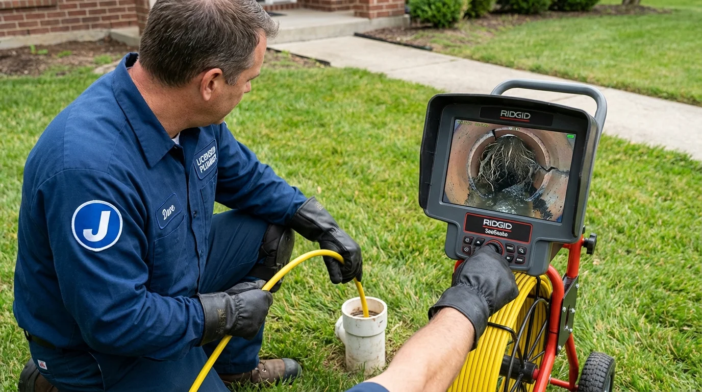 Sewer camera inspection being performed by Johns Plumbing LLC in Guayanilla